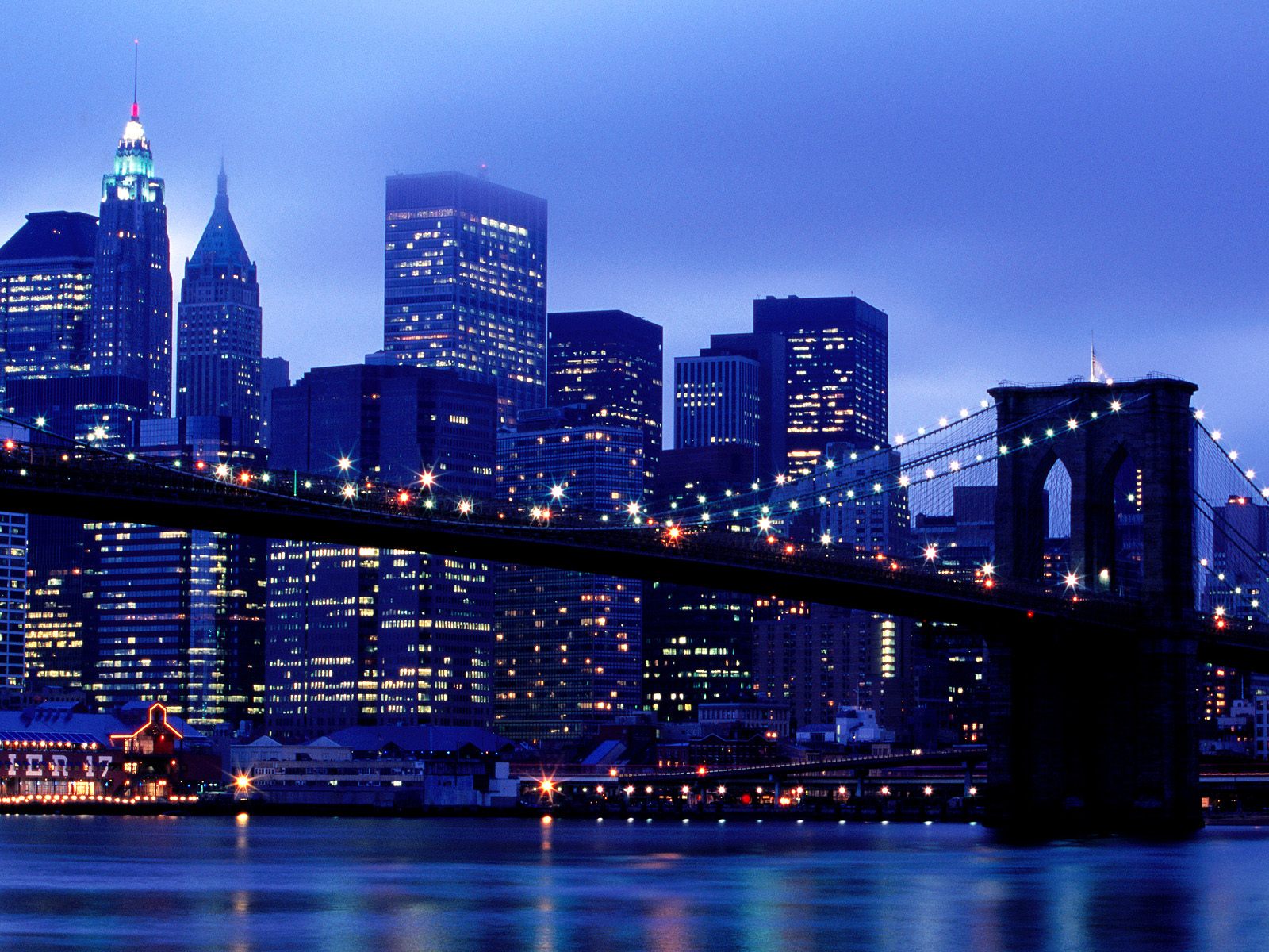 Manhattan Skyline From Brooklyn New York