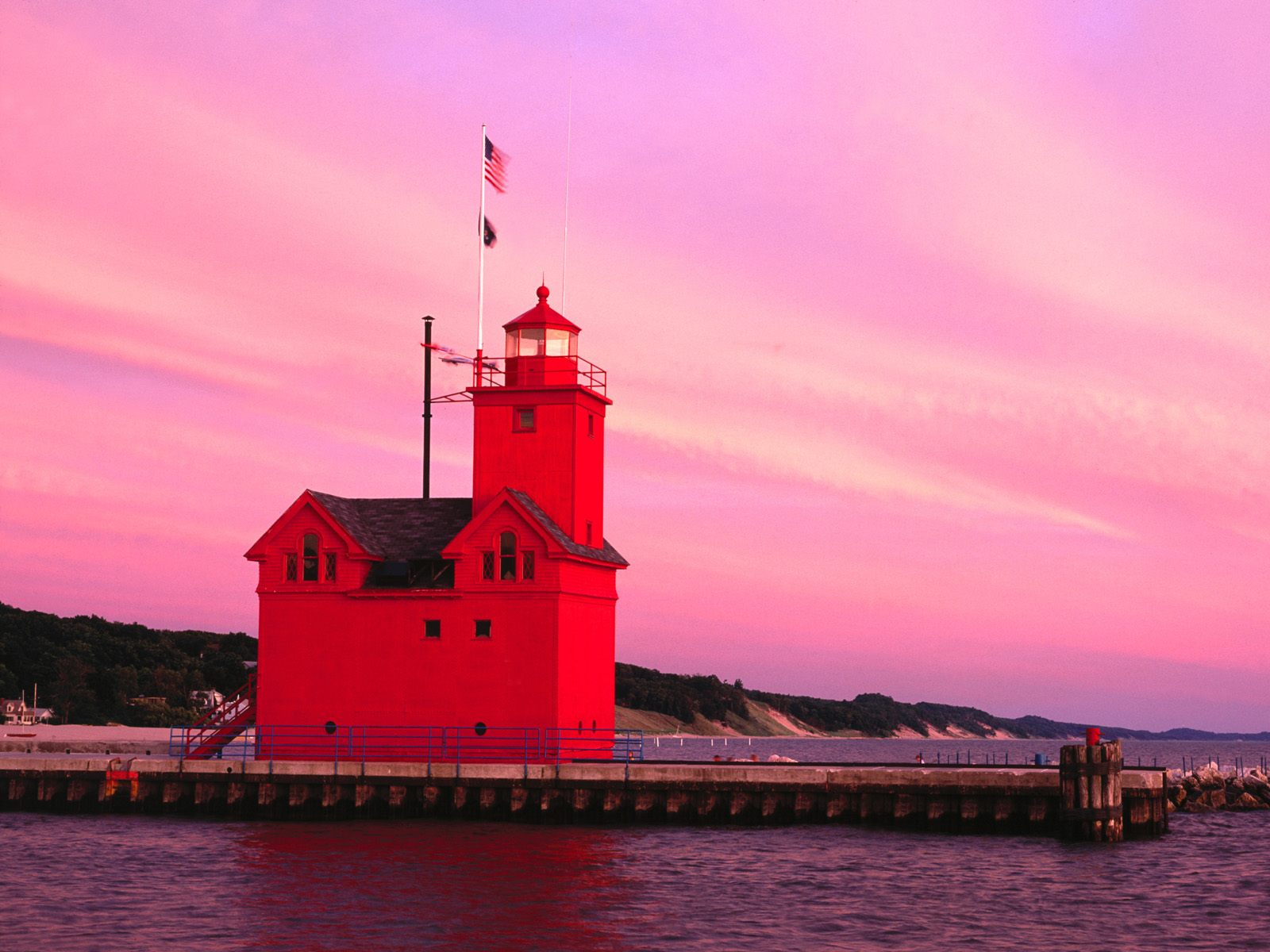 Holland Harbor Evening Lake Michigan