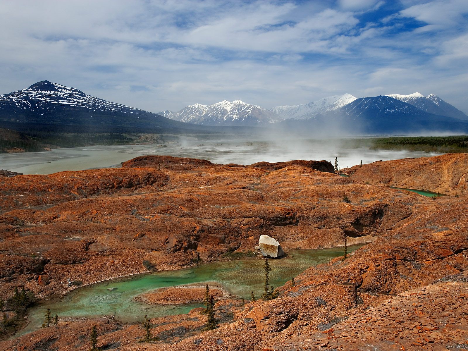 Lakes Along Alsek River Yukon Canada