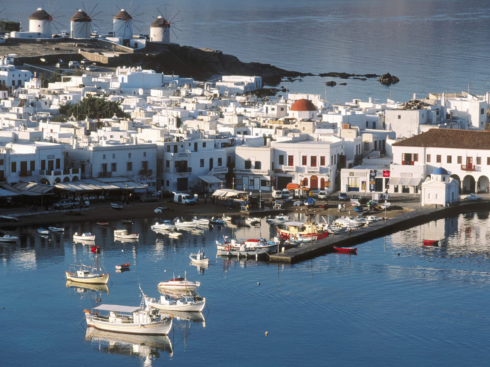 Mykonos Harbor Cyclades Greece