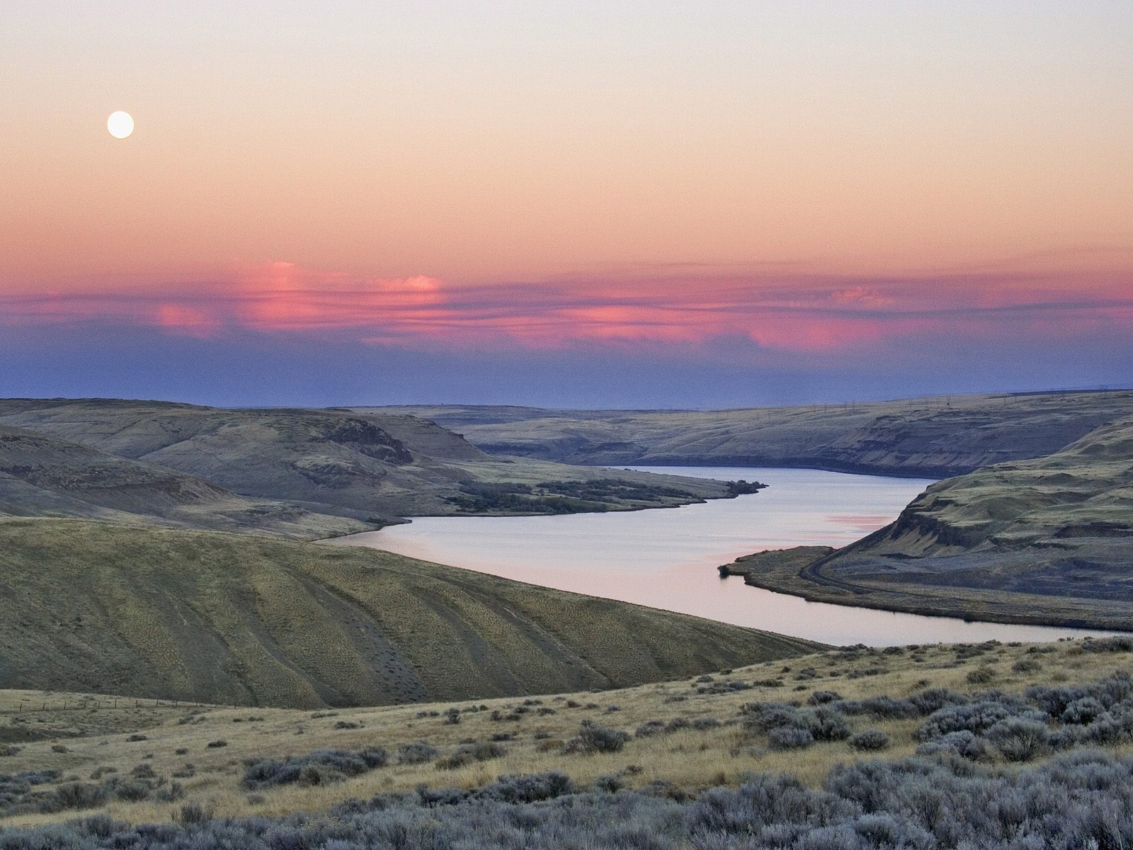 Snake River at Dusk Palouse Farm Country Washington