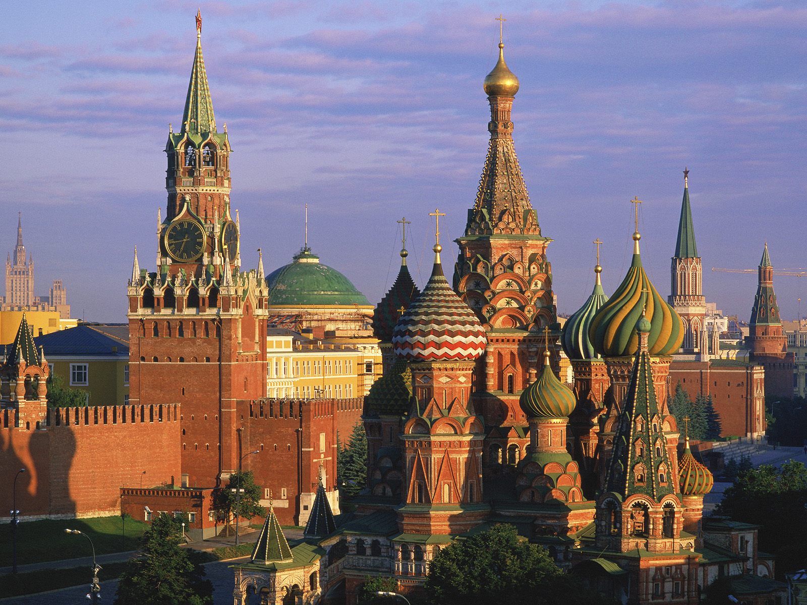 St. Basil's Cathedral and Kremlin Moscow Russia