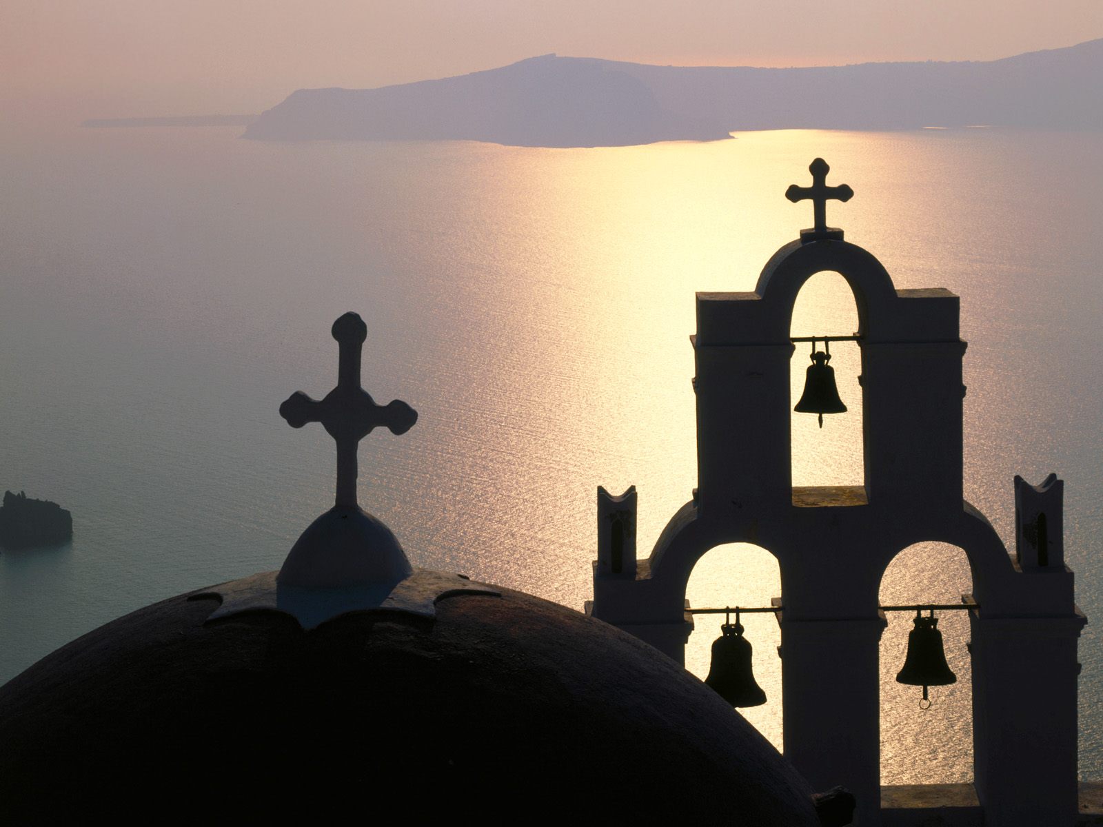 Bell Gable Thira Island Greece