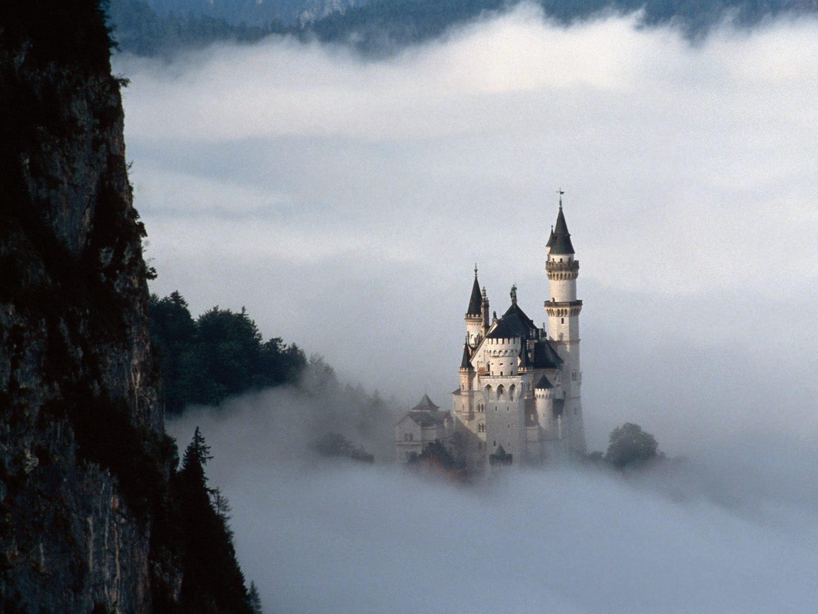 Neuschwanstein Castle Bavaria Germany - clowds