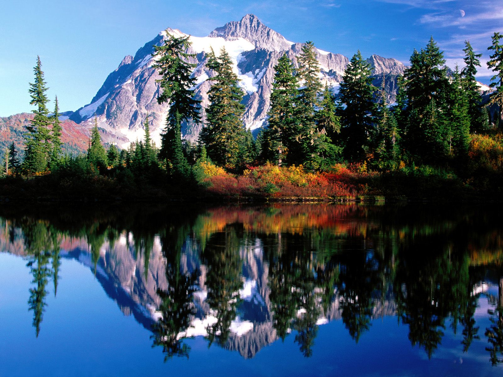 Mirror Reflections Mount Shuksan Washington