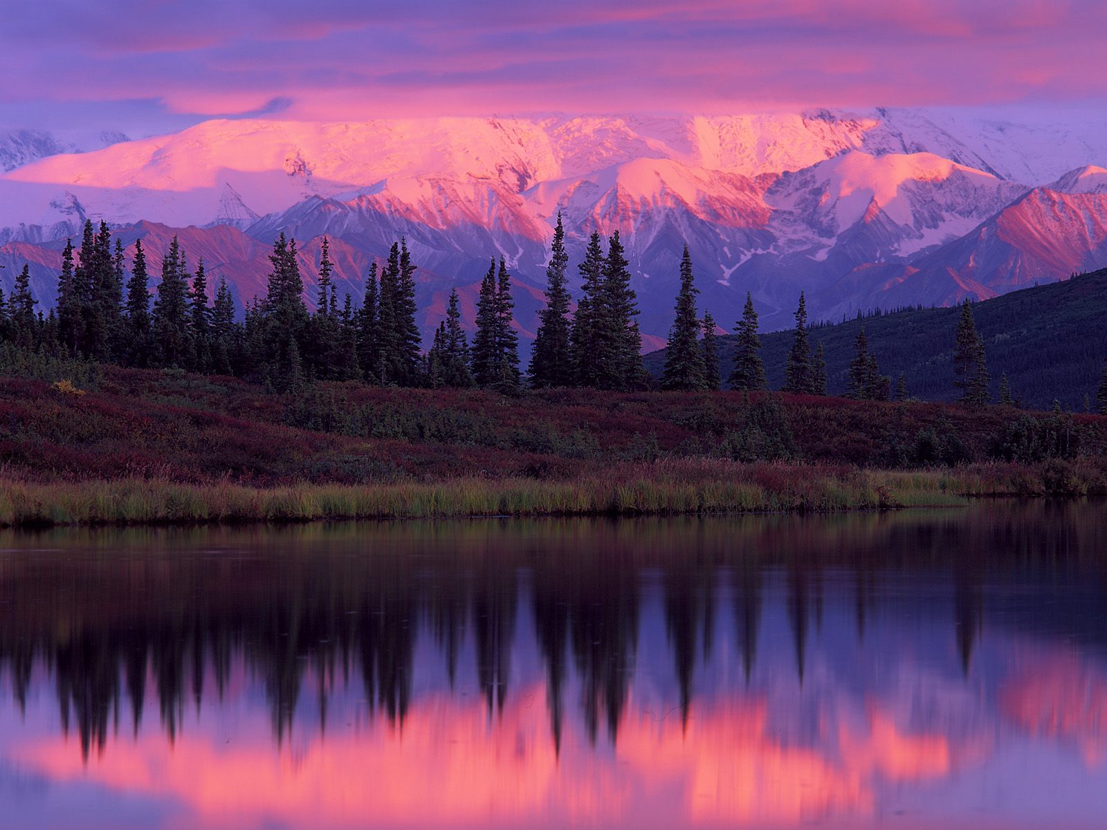 Wonder Lake and Alaska Range at Sunset Denali National Park Alaska