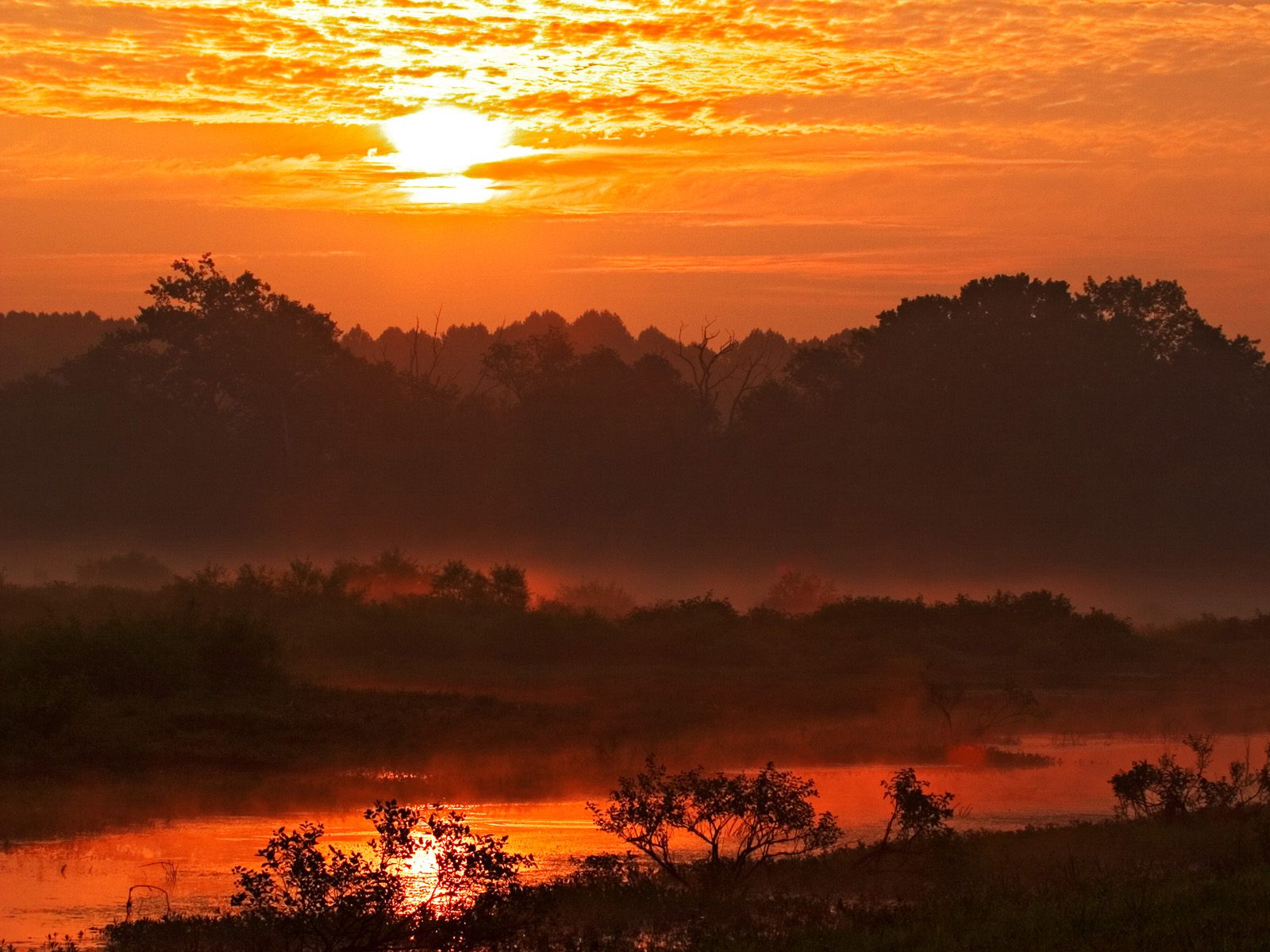 Sunrise Over Muscatatuck National Wildlife Refuge Indiana