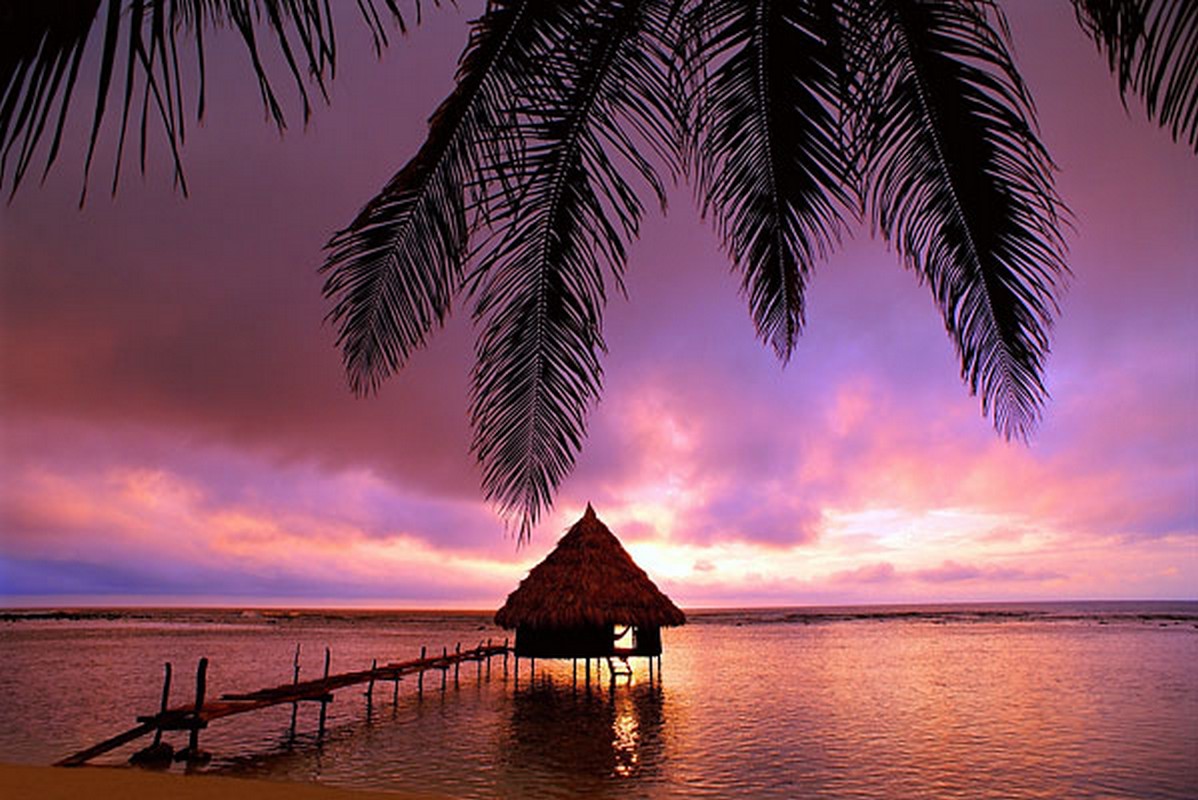 belize sun set