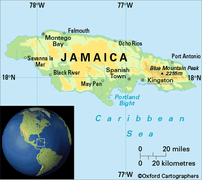 Jamaica map