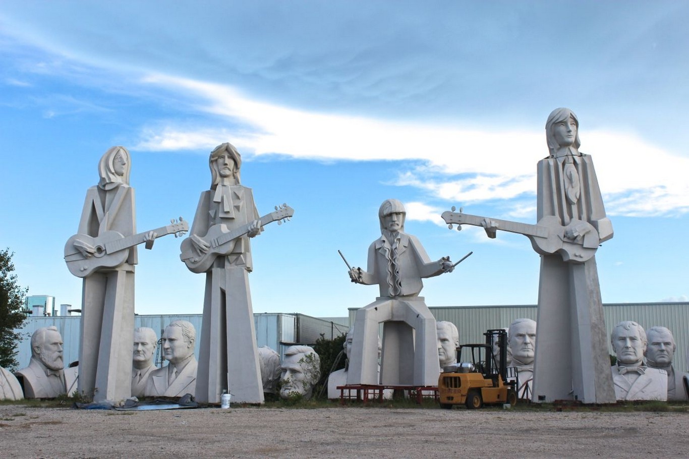 houston beatles statues