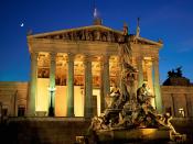 Pallas Athene Fountain Parliament Building Vienna Austria