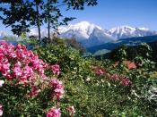 Mont Blanc View From Cordon Village Haute-Savoie France