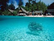 Split-View of Sipadan Island Borneo