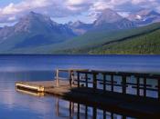 Boat Dock Lake McDonald Glacier National Park Montana