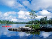 Kayaking in Boundary Waters Canoe Area Wilderness Minnesota