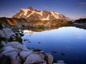 Mount Shuksan at Sunset Washington