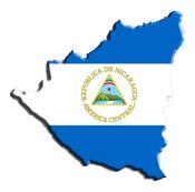 flag nicaragua map